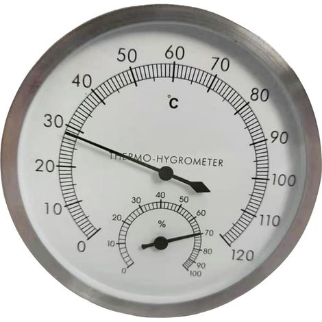 Hygrothermograph Hygrometer Innentemperatur Luftfeuchtigkeitsmessung Saunaausstattung Saunazubehör (1/4)