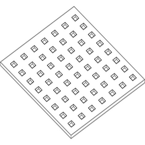 Option- plateaux d'exposition perforés- acier inox scotch-brite - Diamond
