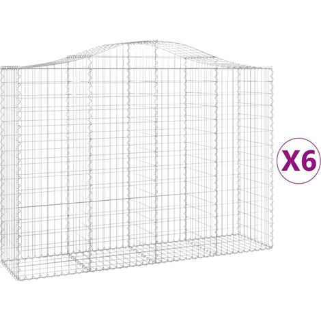 Maison Exclusive - Gabionen mit Hochbogen 6 Stk. 200x50x140/160cm