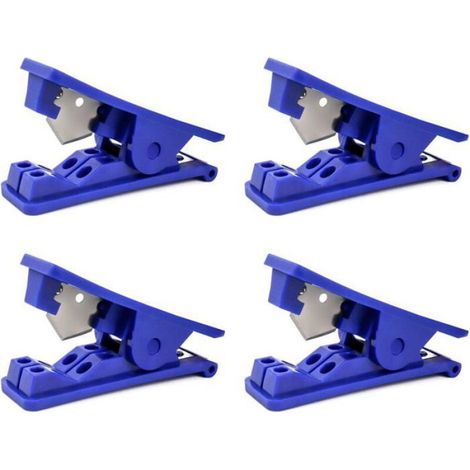 Coupe-Tuyau - ABS Et Acier Inoxydable - Pour Tubes Souple Jusqu'à 12 mm - Coupe Verticale Précise Avec Rainure En V - Lot De 4 (1/4)