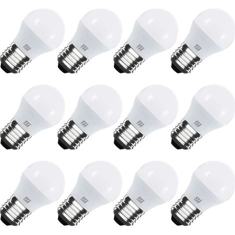 ORION91 Pack x 10 Bombilla LED G45 E27 Esférica 6w (=40w) 470lm Blanco Neutro 4000k 10000h Foco Iluminación Aplique Lámpara Bombilla - Orion91 Simply