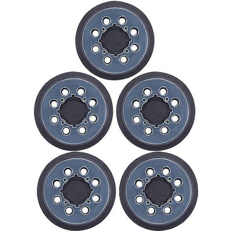 Lot de 5 disques de ponçage de 125 mm avec plateau de support et fixation auto-agrippante à 8 trous pour ponceuse orbitale DWE6423/6423K DCW210B (1/4)