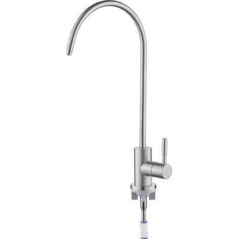Einzelwasserhahn, Anschluss für gefiltertes Wasser in der Farbe gebürsteter Stahl Deante BEZF62F  edelstahl gebürstet