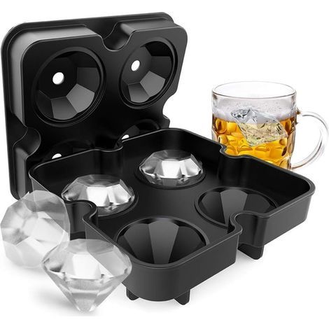 Eiswürfelformen, 4-Fächer-Eiswürfelformen aus Silikon (1/5)