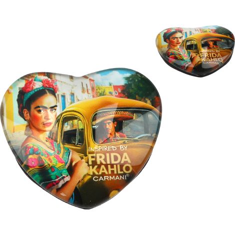 Aimant en forme de cœur pour réfrigérateur, inspiré de l'art de Frida Kahlo, gadget cadeau et décoration. (1/3)
