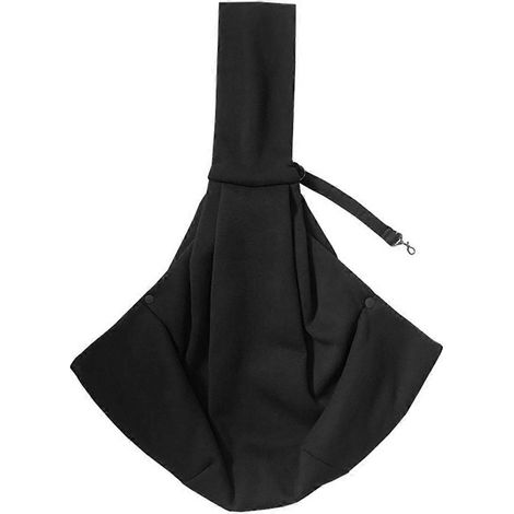 Schwarze, bequeme Umhängetasche für Haustiere, kleine Rucksacktasche für Katzen und Hunde