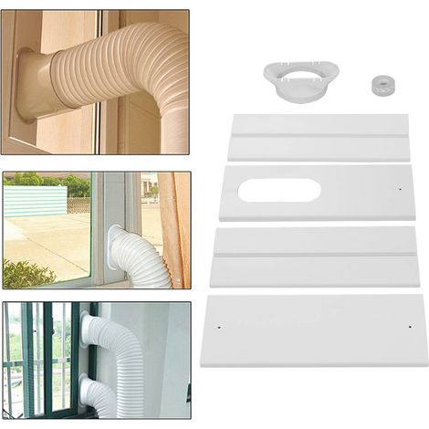 Kit de mise à niveau pour climatiseur portable de fenêtre : kit de ventilation coulissant réglable sans joint, déflecteur télescopique, tube d'évacuation à pousser-tirer, kit de tuyau d'évacuation ada (1/5)