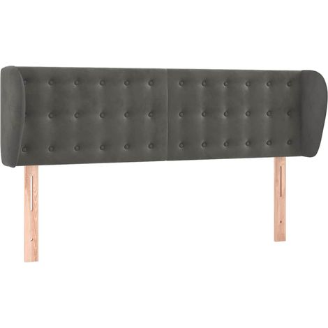 Maison Exclusive - Kopfteil mit Ohren Dunkelgrau 147x23x78/88 cm (1/5)