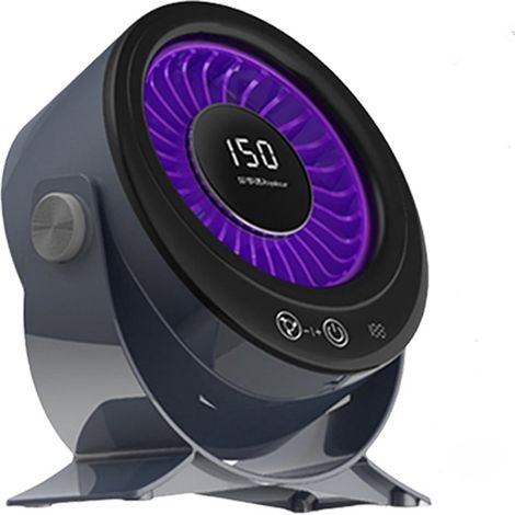 Climatiseur mobile sans évacuation, ventilateur aircooler noir, 150 vitesses, pour chambre, salle à manger et bureau (1/5)
