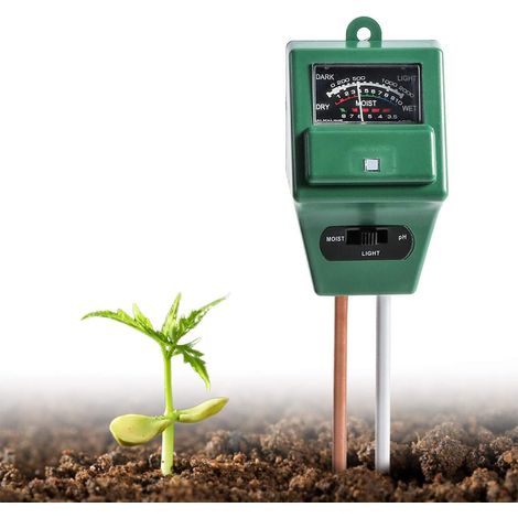 MINKUROW Digital Ph Soil Tester, -In Ph Luz Solar Sensor De Humedad Medidor De Sonda Kits De Prueba De Suelo Función De Prueba De Ph Para El Hogar Y El Jardín, Plantas, Granja, Uso Interior/Exterior.  (1/5)