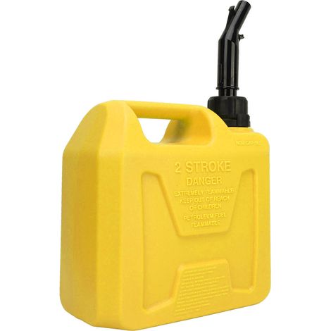 Réservoir de carburant 5L Grande Capacité Portable Bouchon Auto-Refermant Bidon d'Essence pour Camping-car Caravane Voiture SUV Jaune (1/5)