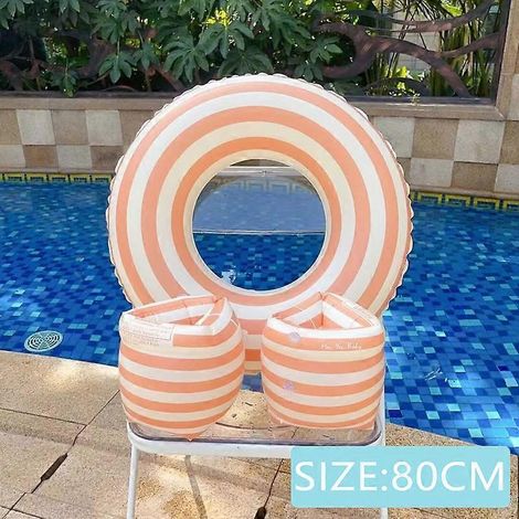 Bouée gonflable pour bébé, jouet de natation pour enfants, bouée flottante pour piscine, plage, jeu d'eau, jouet d'été, C 80 cm (1/5)