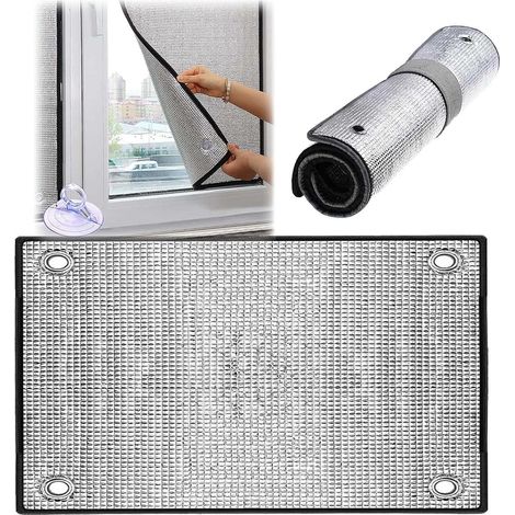 70x100 cm - Lámina aislante para ventanas - Cortina aislante para ventanas - Lámina de aislamiento para ventanas - Aislamiento para ventanas - Lámina de protección solar para ventanas (1/5)