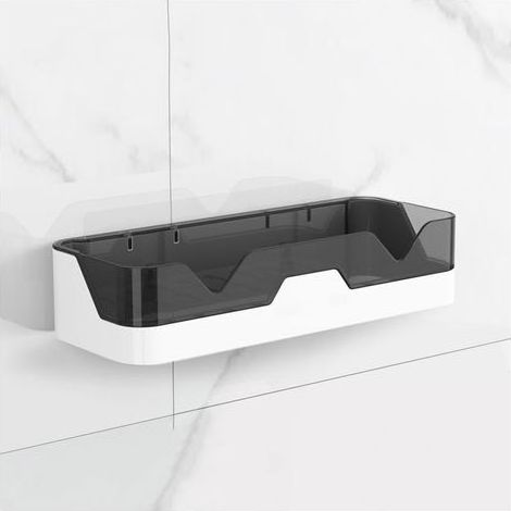 Lntyq Ensemble de supports de douche, paniers de douche, supports de salle de bains non percés, supports de salle de bains, pour salle de bains / cuisine (gris étoilé 28.8 11 6.2cm) (1/5)