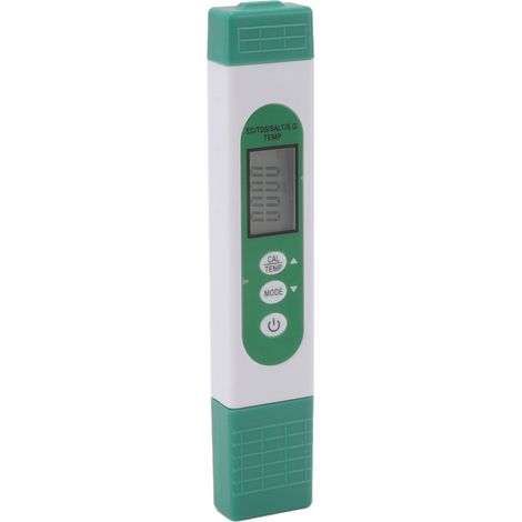 Stylo Testeur Qualité Eau 5 en 1 - Mesure Sel, TDS, EC, Densité et Température - Écran LCD Rétroéclairé Numérique