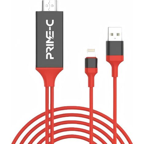 Câble HDMI vers Lightning + USB pour audio/vidéo Apple, 2 mètres.