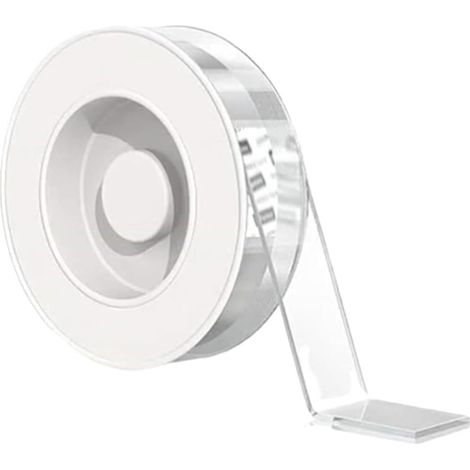 Lot de 2 bandes adhésives double face transparentes, multifonctionnelles et résistantes, pour la fixation d'affiches, de photos, de tapis, de moquettes et d'objets en extérieur. (1/5)