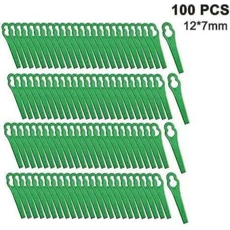 Lames de coupe-herbe en plastique, 100 pièces, sans fil, de haute qualité (1/4)
