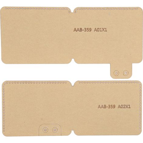 2 Pièces Gabarit en Acrylique Transparent pour Travail du Cuir DIY Artisanat AAB359 (1/5)
