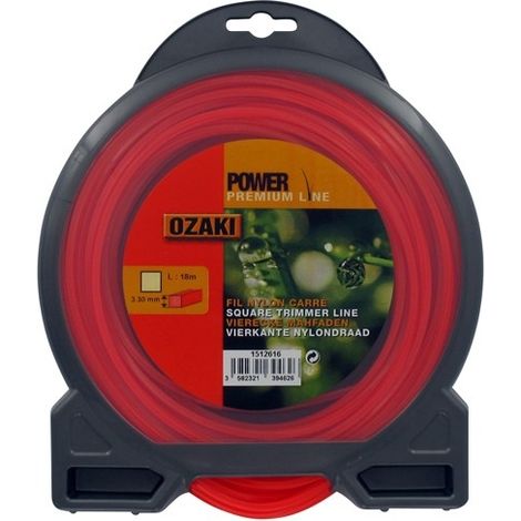 Coque fil nylon carré OZAKI 18 m diamètre 3,30 mm