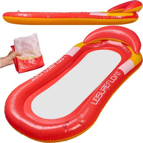 Colchon inflable silla de natacion rojo