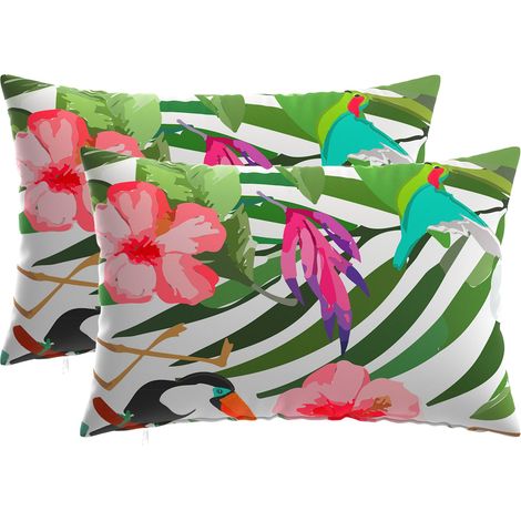 Funda de almohada 2 pcs HEERLEN Negro 50 x 75 cm Poliéster vidaXL (1/5)