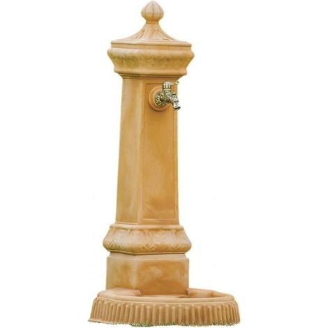 Fontaine de jardin décorative classique et traditionnelle H120 en polymère résistant Impruneta pour mobilier d'extérieur - Fabriquée en Italie (1/5)