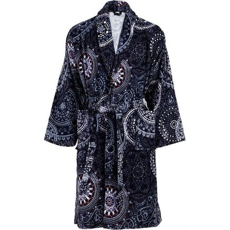 Peignoir de Bain en Coton "Medley" Bleu M