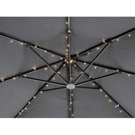 Guirlande solaire 72 Led pour parasol - Blanc chaud