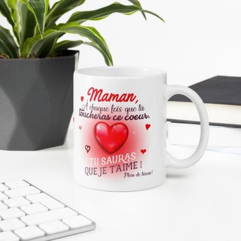 Tasse Céramique - 325 ml - Micro-ondes et Lave-vaisselle - Anse Non Chauffante - Pour Cadeau Fête Des Mères Noël Anniversaire - 1 Pièce (1/4)