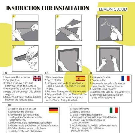 Film pour Fenêtre Dépoli Founit Intimité Anti-UV Film Electrostatique vitre Non-Aadhésif Décoration Sticker Vitre Motif Vagues Wi... (1/4)