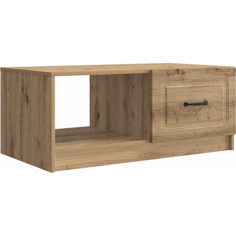 vidaXL Tavolino da salotto Rovere Artigianale 90 x 50 x 37 cm