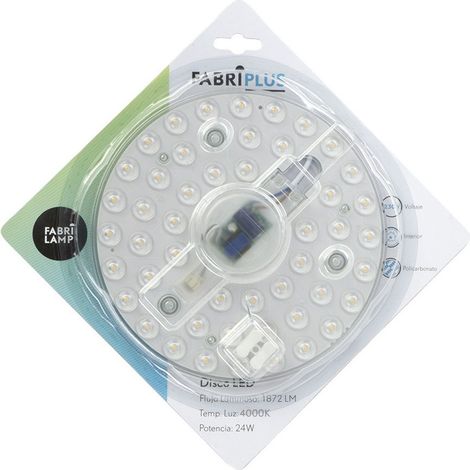 Disque LED 24 W 4000 K rond blanc 17 x 17 x 2,5 cm 1872 lm