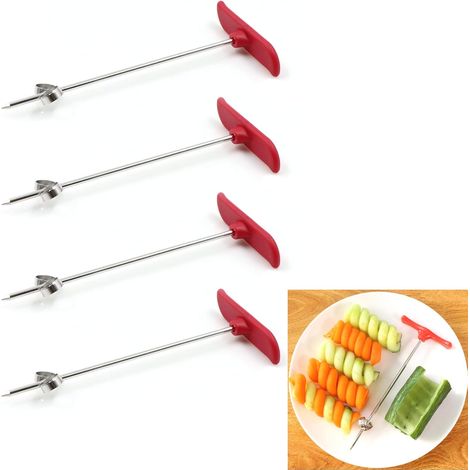 Spiralizer Manual - Cortador De Verduras En Acero Inoxidable - Para Patatas Zanahorias Pepinos - Set De 4 Piezas (1/5)