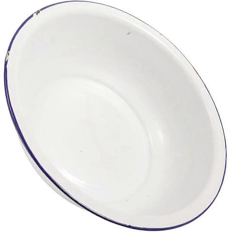Lavabo en émail, style vintage, idéal pour les bains de pieds, le lavage du visage, la cuisine, les salades et les soupes. (1/4)