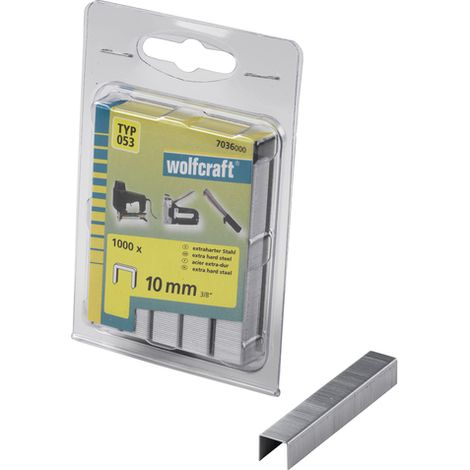 Wolfcraft Klammern mit breitem Rücken, 10 mm, Typ 053 (Packung mit 1000 Stück) (7036000) (1/2)
