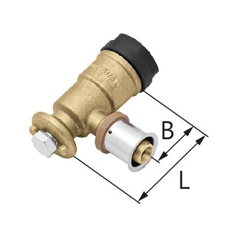 Coude mural en laiton GW ultraPRESS - 20 Rp 1/2" L = 52,5 mm (1/5)