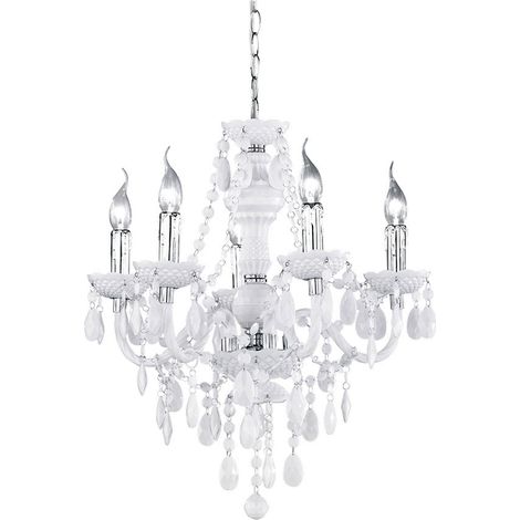 Lustre cristal argenté RL Lüster R1107-01 5xE14 52cm (1/3)