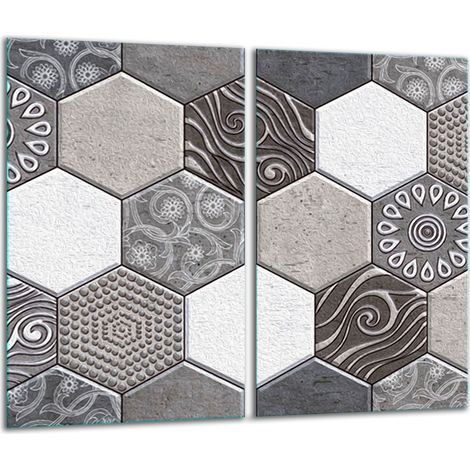 Tabla de cortar de vidrio, mosaico de 2 x 30 x 52 cm (1/5)
