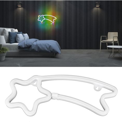 Lampe néon Meteor, enseigne lumineuse LED colorée pour la décoration de la maison, des mariages et des fêtes, alimentation USB/piles (1/5)