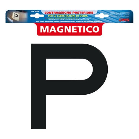 Contrassegno per esercitazioni guida, magnetico - Posteriore