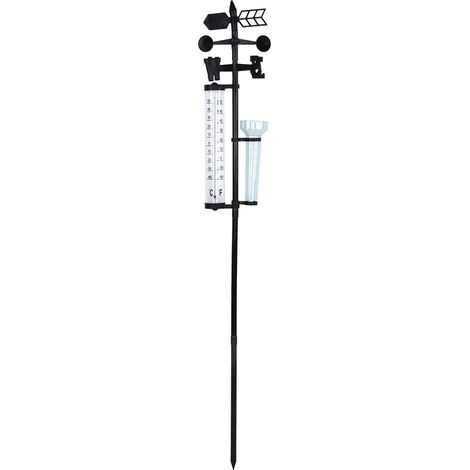 Station météo 3 en 1 – pluviomètre + direction vent + thermomètre – extérieur – 55.11″ – jardin (1/5)