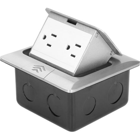 Prise encastrée dissimulée en alliage d'aluminium pour PC de bureau, prise américaine 250 V, pour les résidences. (1/5)