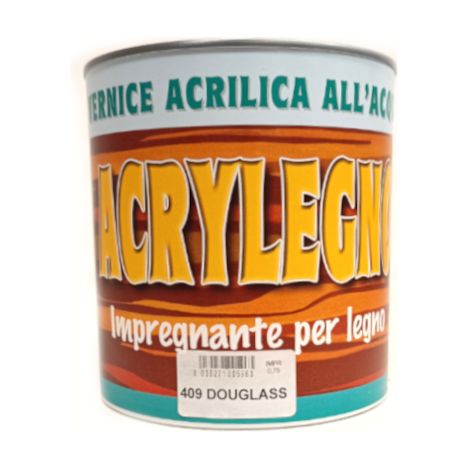 Vernice acrilica impregnante Acrylegno 409 Douglass 750ml legno esterno interno