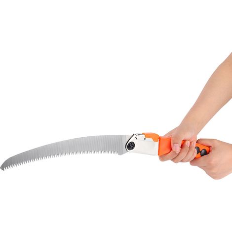 Scie à main pliable et portable avec poignée antidérapante, outil de taille d'arbres pour le jardinage extérieur (1/5)