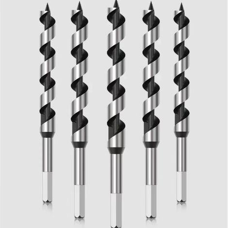 Mèche à Bois Hélicoïdal, 7 PCS Forets à Bois Set en Acier Au Carbone Spiral Trou Cutter Outil à Bois Kit, D'outils avec Diamètre 6mm / 8mm / 10mm / 12mm / 14mm/ 16mm/18m (1/4)