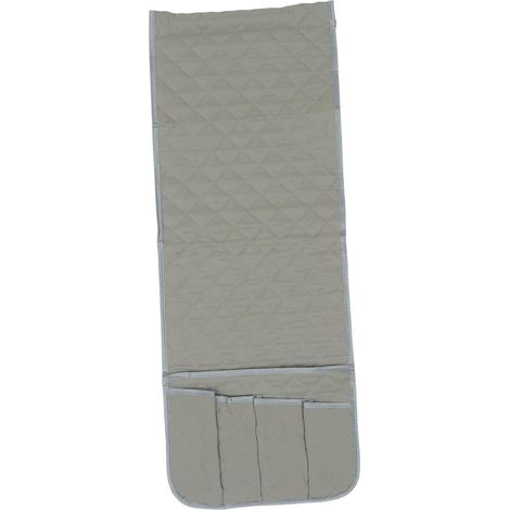 Bolsa de almacenamiento de poliéster gris oscuro para el reposabrazos, organizador de mandos a distancia para la sala de estar. (1/5)