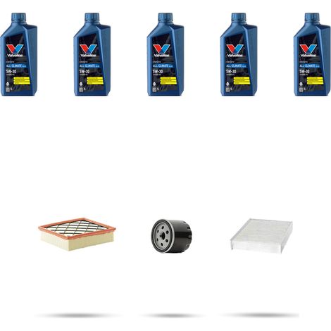 Kit tagliando 3 FILTRI e 5L OLIO compatibile con Ford Focus IV 1.0 Ecoboost Mhev Flex 92kw dal 2022 (1/5)