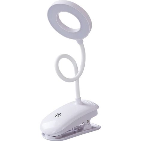 LED-Leselampe, 3 Helligkeitsstufen per Berührung, dimmbare Nachttischlampe, USB-Clip-LED-Leselampe für Kinderzimmer (1/2)