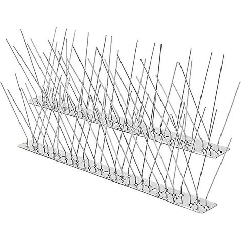 Lot de 2 pointes anti-pigeons en acier inoxydable, répulsif oiseau durable pour pigeons et chats (1/5)